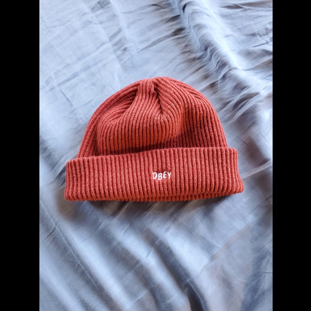 Obey Short Fisherman Beanie